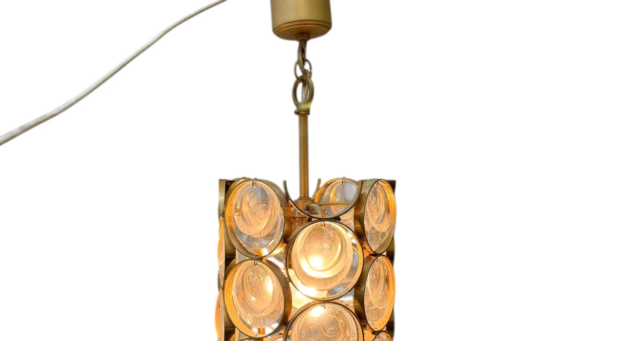 Hollywood Regency Pendant Lamp by Gaetano Sciolari for Palwa Germany, 1970s